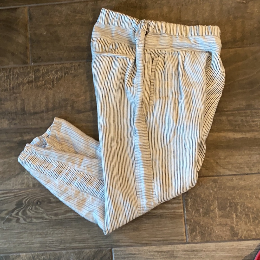 Anthropologie Striped Linen Pants - Picture 10 of 12